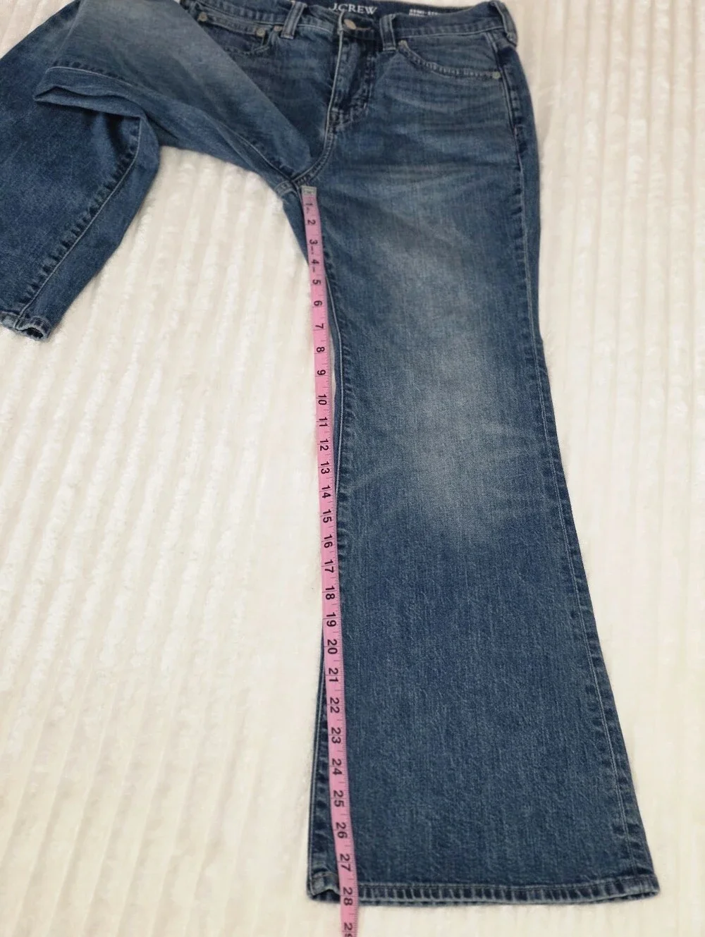 J.Crew Charley Kickout Cropped Jeans Semi-stretch Highrise Flare Size 26P Blue
